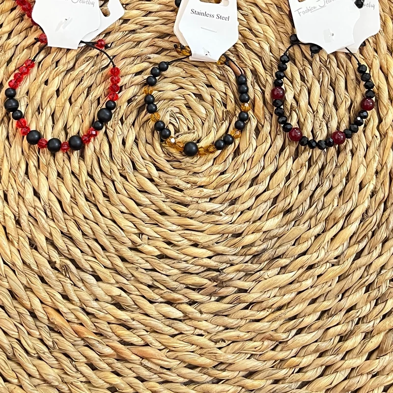 دستبند زنانه سنگی و کریستالی 2